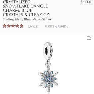 Beautiful snowflake charm